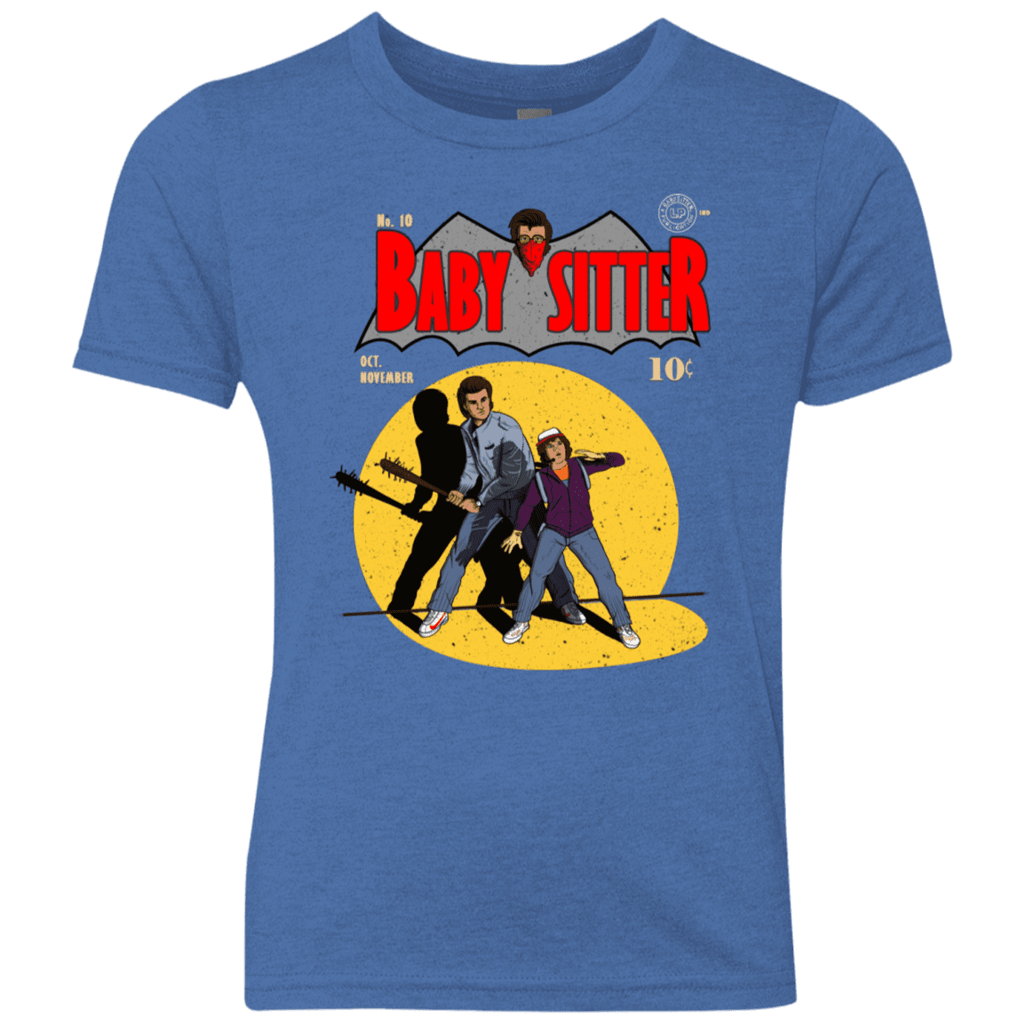 T-Shirts Vintage Royal / YXS Babysitter Batman Youth Triblend T-Shirt