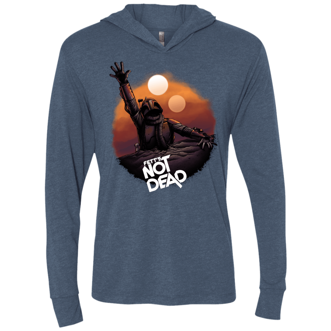 T-Shirts Indigo / X-Small Back From The Pit Triblend Long Sleeve Hoodie Tee