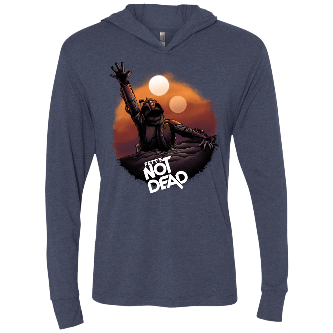 T-Shirts Vintage Navy / X-Small Back From The Pit Triblend Long Sleeve Hoodie Tee