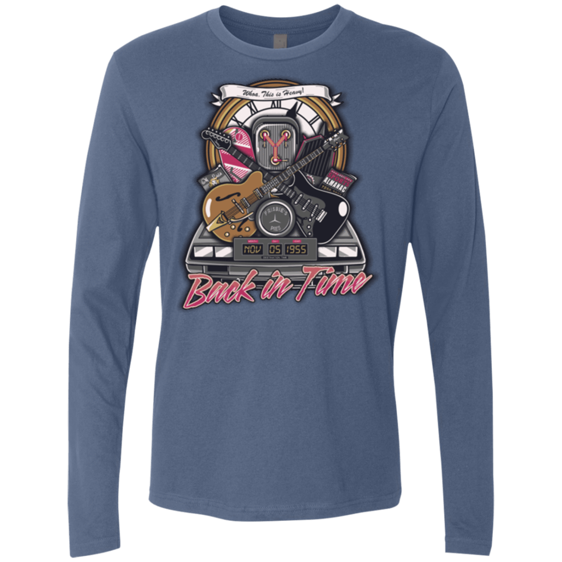 T-Shirts Indigo / Small Back in time Men's Premium Long Sleeve