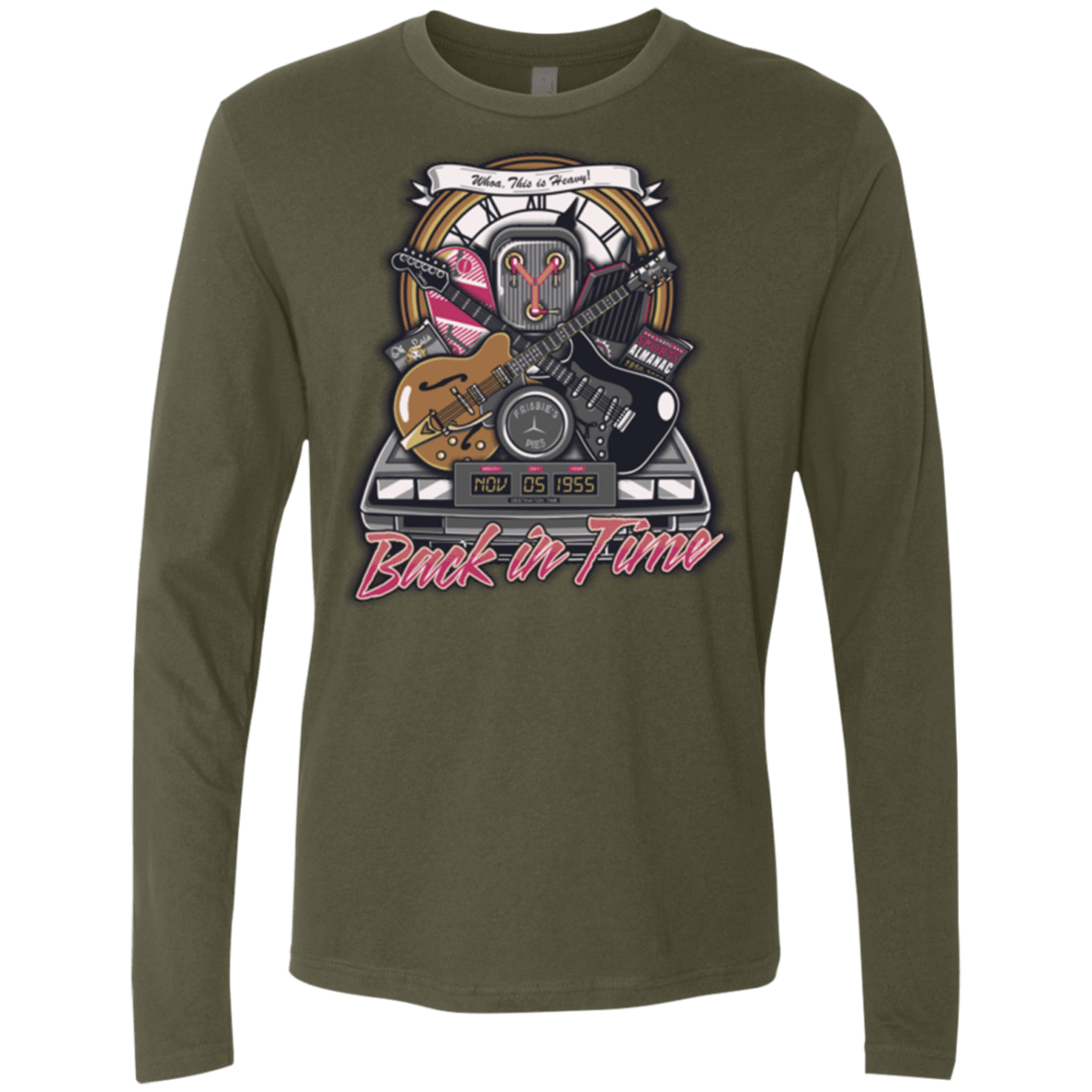 T-Shirts Military Green / Small Back in time Men's Premium Long Sleeve