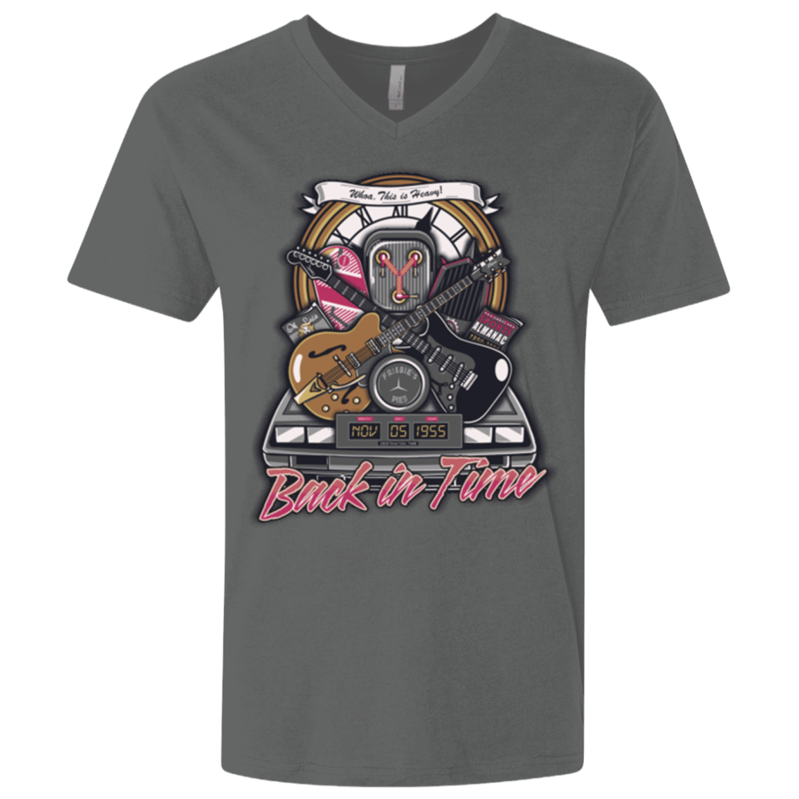 T-Shirts Heavy Metal / X-Small Back in time Men's Premium V-Neck