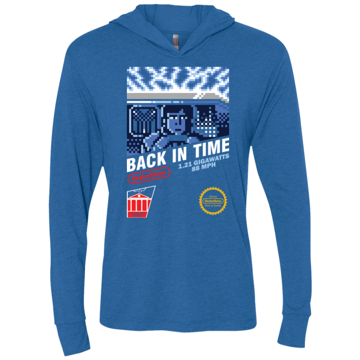 T-Shirts Vintage Royal / X-Small Back In Time Triblend Long Sleeve Hoodie Tee
