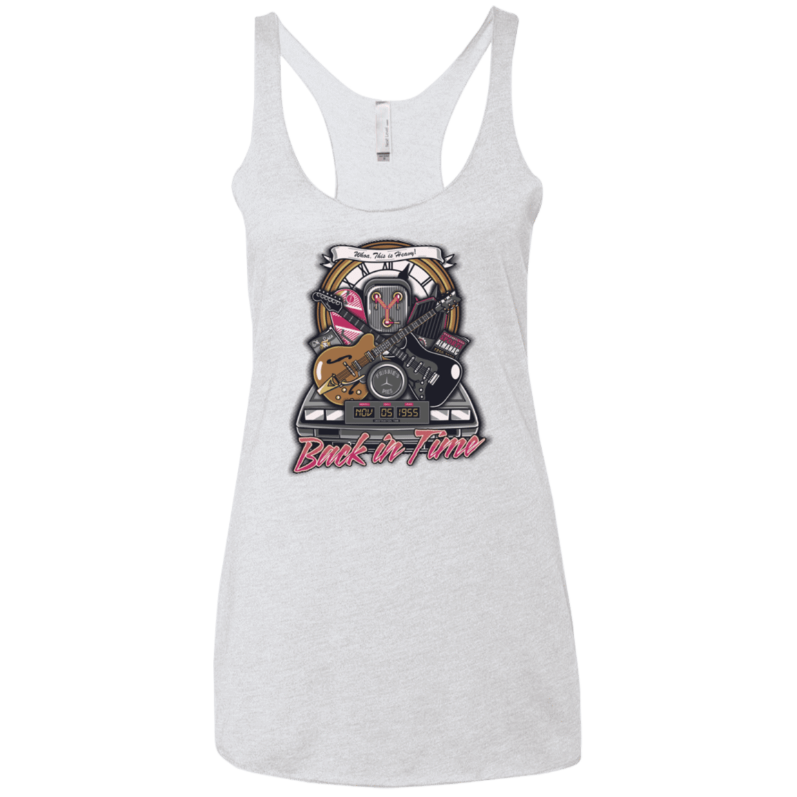 T-Shirts Heather White / X-Small Back in time Women's Triblend Racerback Tank