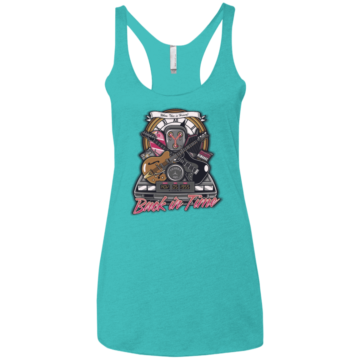 T-Shirts Tahiti Blue / X-Small Back in time Women's Triblend Racerback Tank