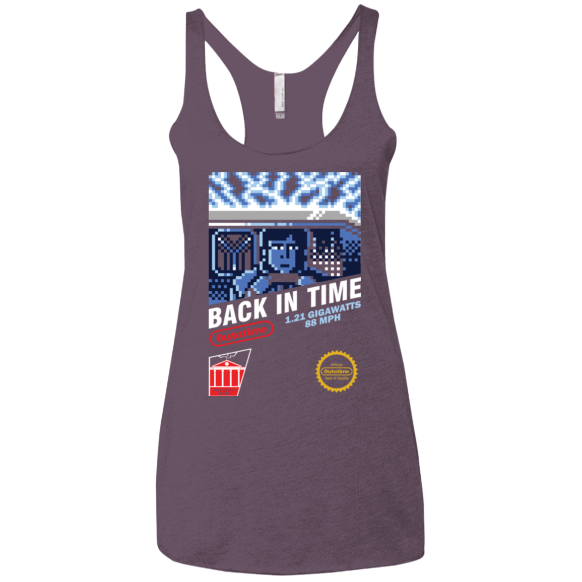 T-Shirts Vintage Purple / X-Small Back In Time Women's Triblend Racerback Tank