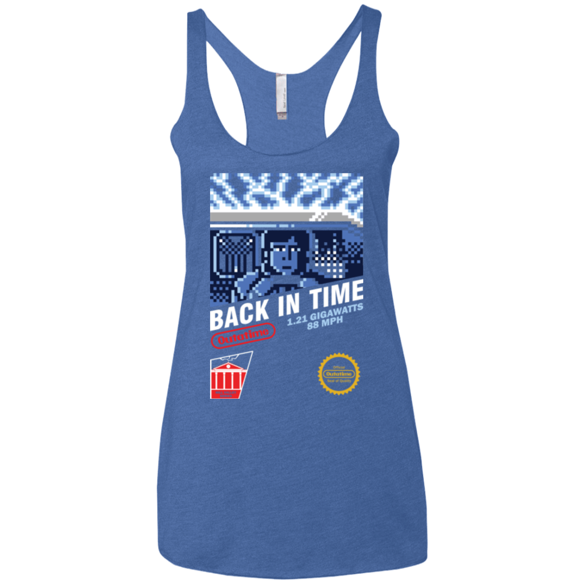 T-Shirts Vintage Royal / X-Small Back In Time Women's Triblend Racerback Tank