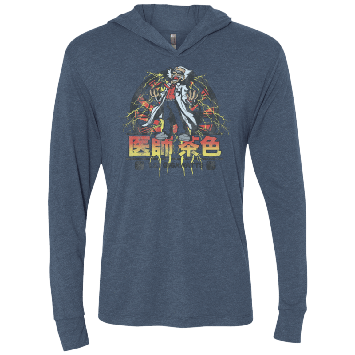 T-Shirts Indigo / X-Small Back to Japan Triblend Long Sleeve Hoodie Tee