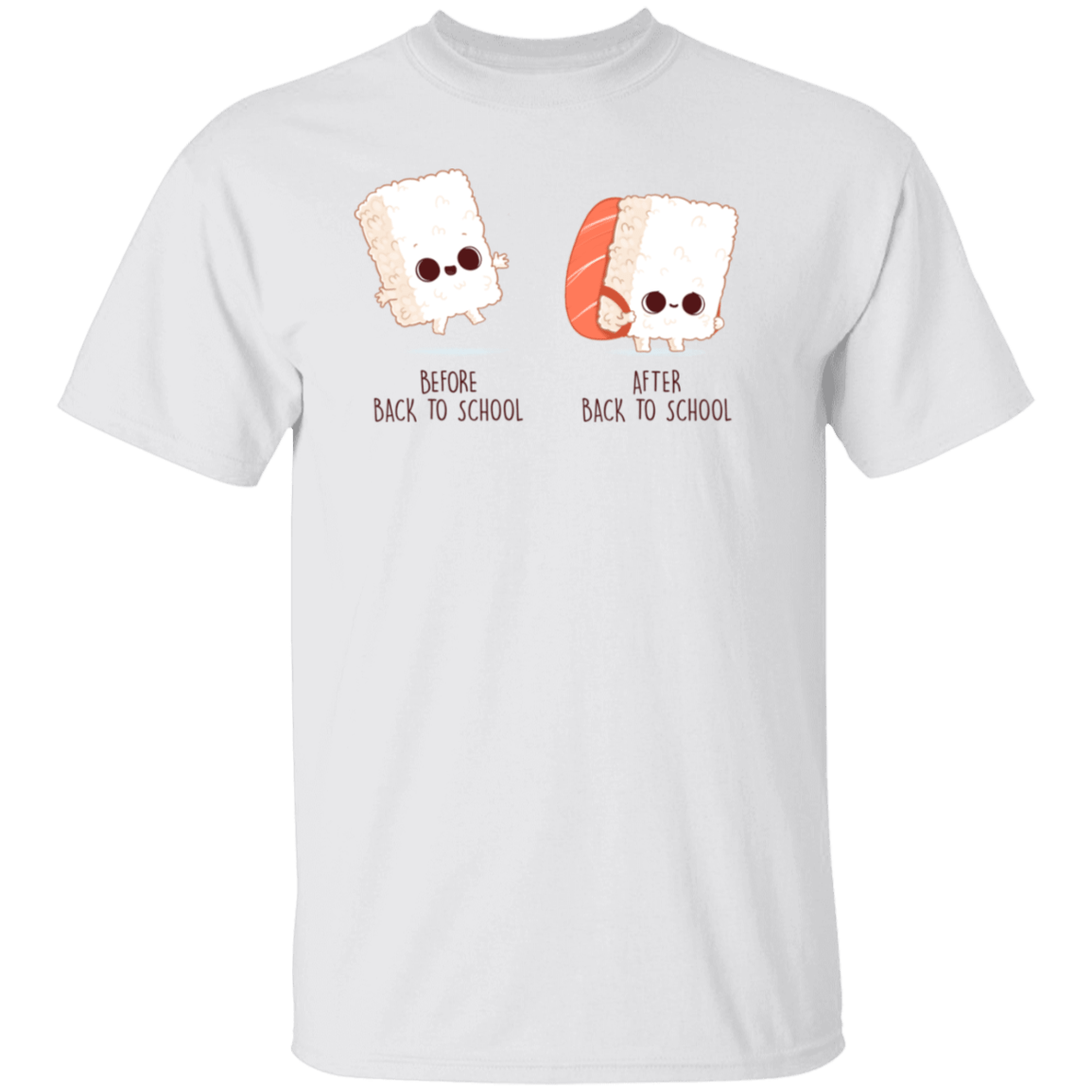T-Shirts White / S Back To School Sushi T-Shirt
