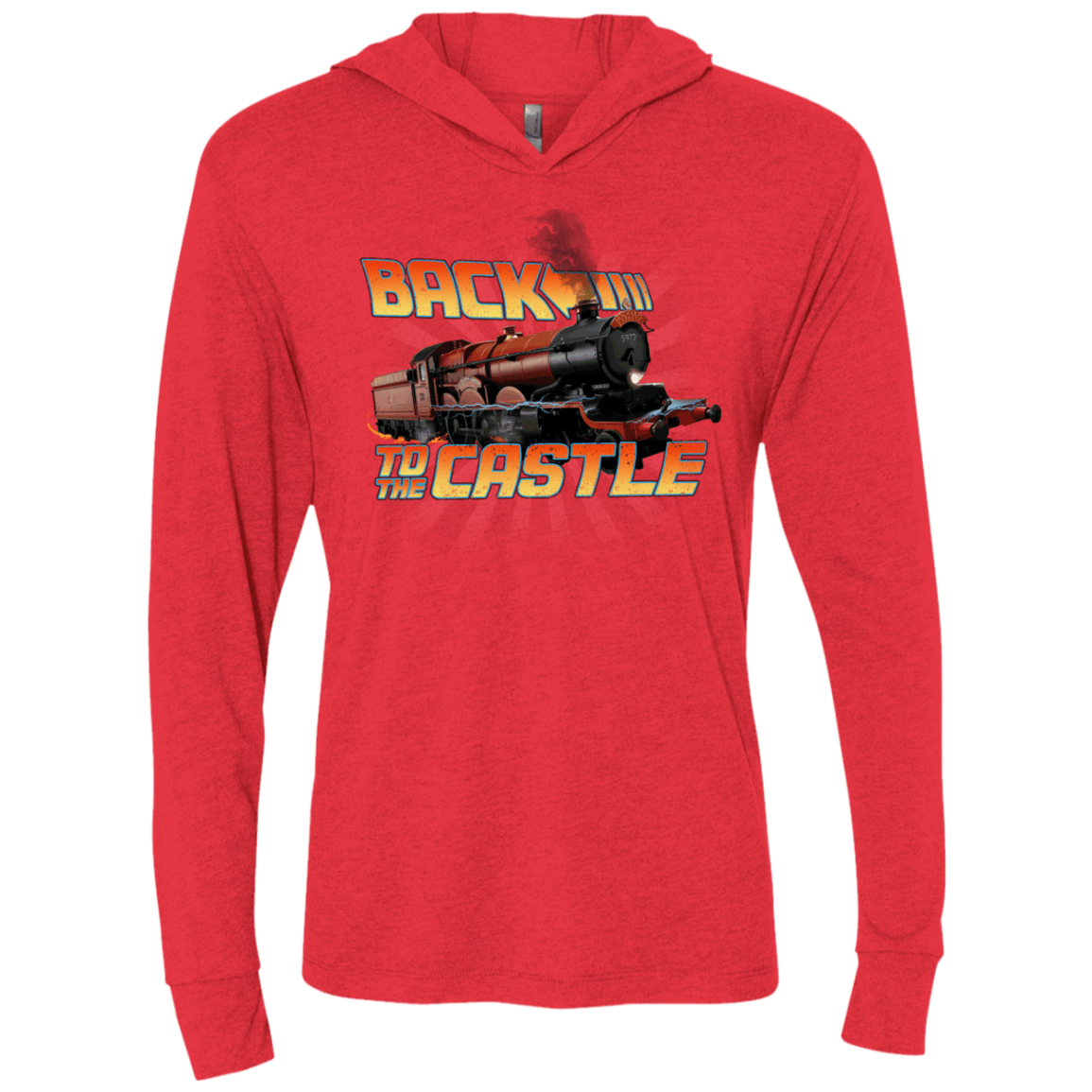 T-Shirts Vintage Red / X-Small Back to the Castle Triblend Long Sleeve Hoodie Tee