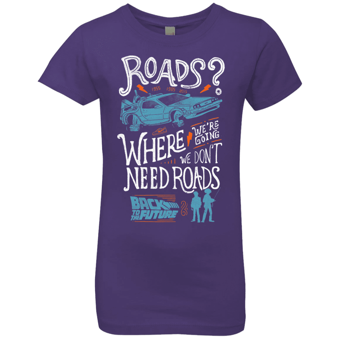 T-Shirts Purple Rush / YXS Back to the Future Girls Premium T-Shirt
