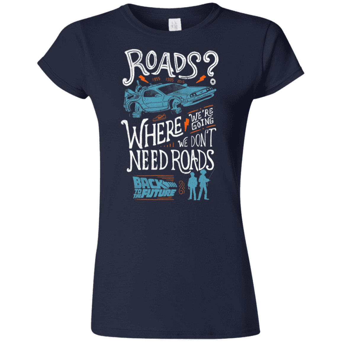 T-Shirts Navy / S Back to the Future Junior Slimmer-Fit T-Shirt