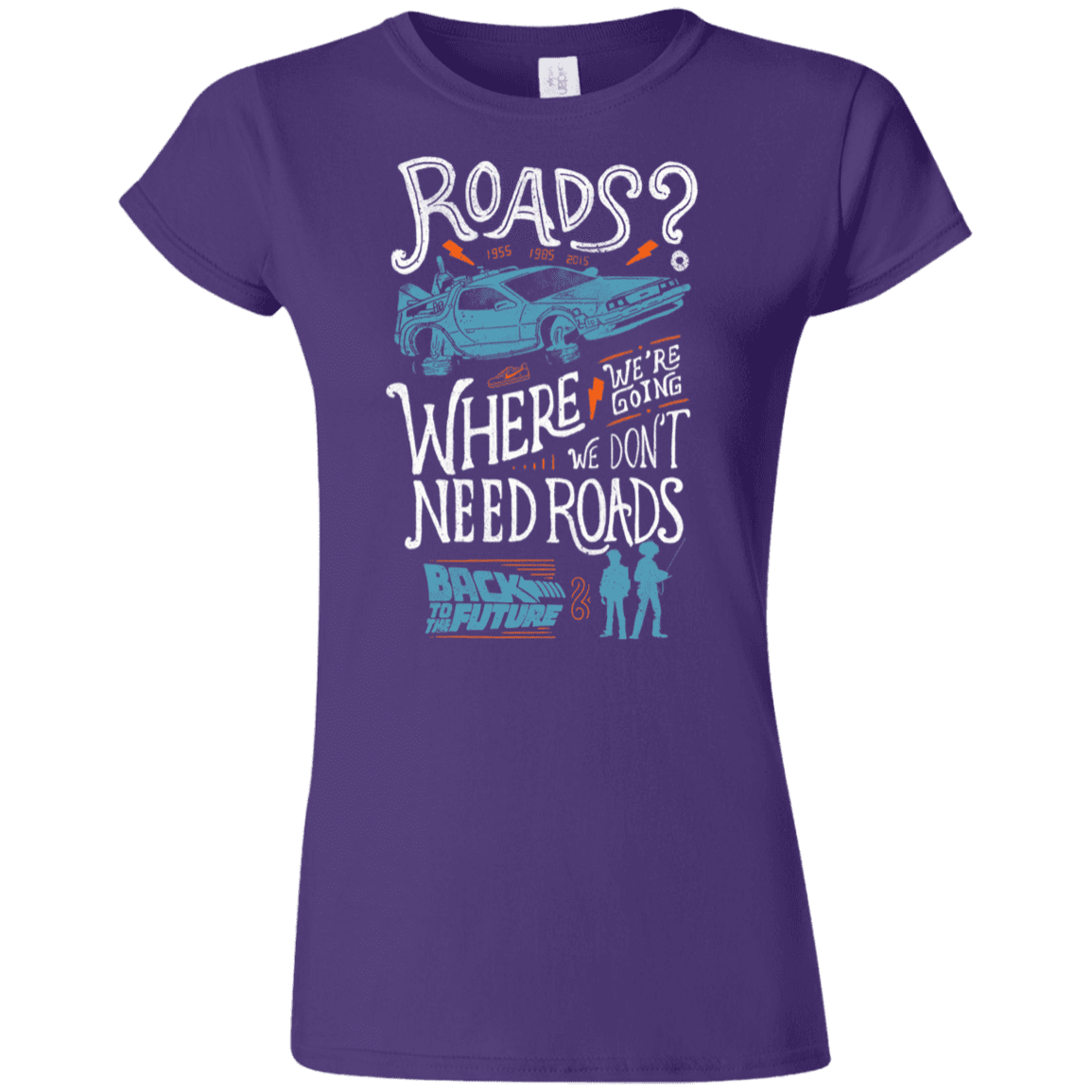 T-Shirts Purple / S Back to the Future Junior Slimmer-Fit T-Shirt