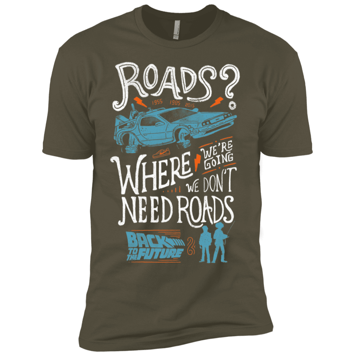 T-Shirts Military Green / X-Small Back to the Future Men's Premium T-Shirt