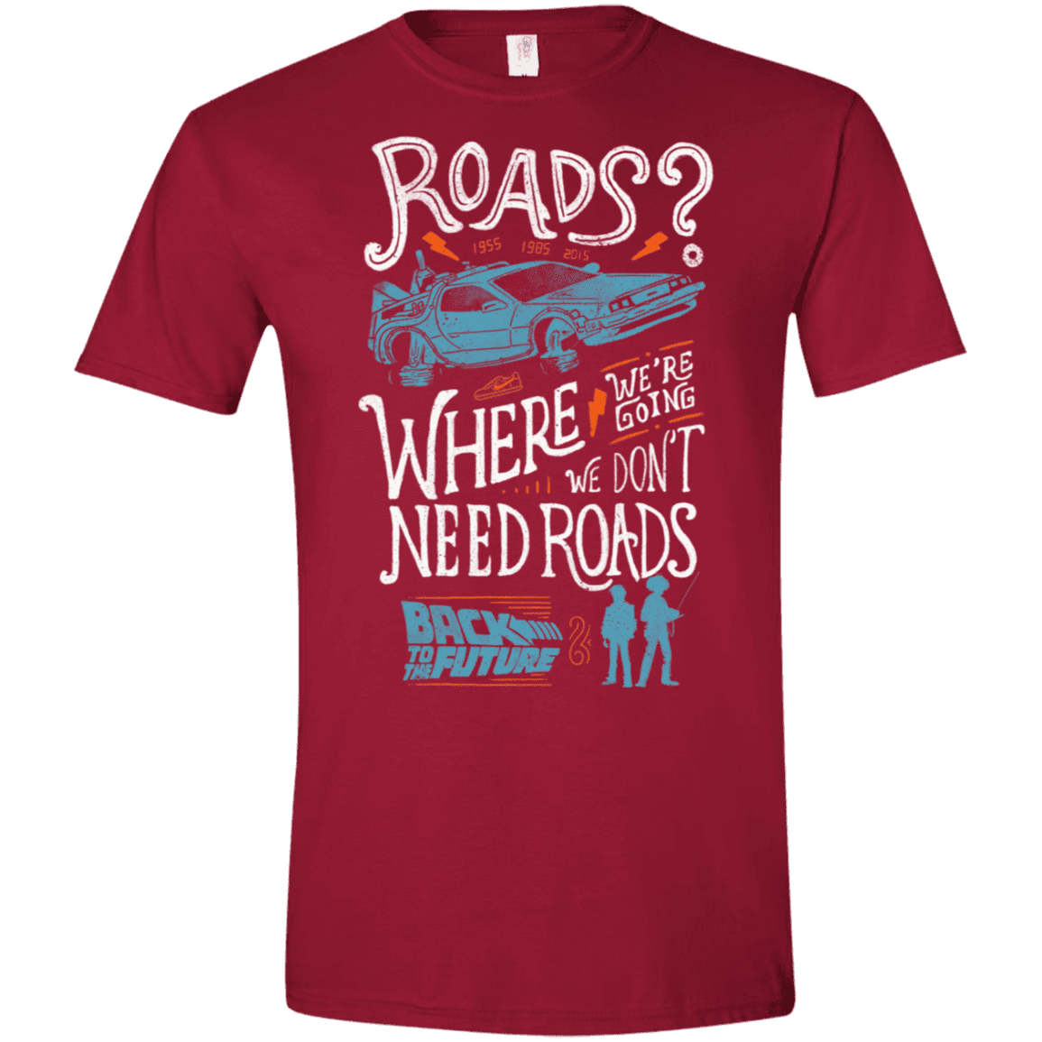 T-Shirts Cardinal Red / S Back to the Future Men's Semi-Fitted Softstyle