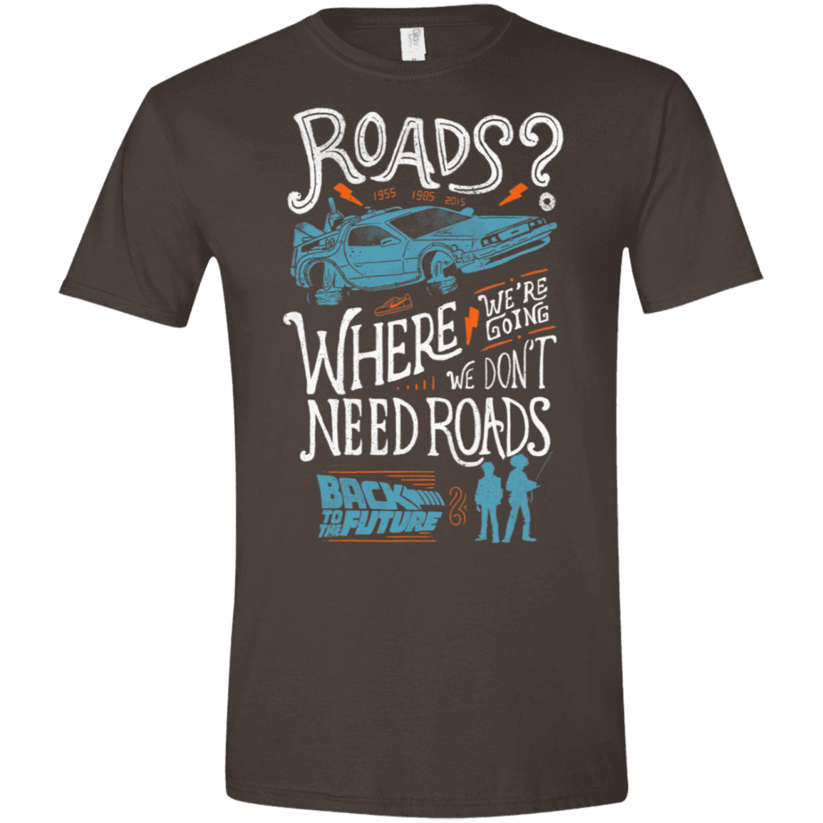 T-Shirts Dark Chocolate / S Back to the Future Men's Semi-Fitted Softstyle