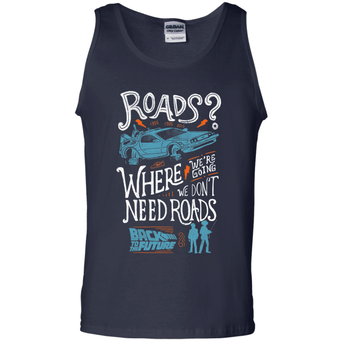 T-Shirts Navy / S Back to the Future Men's Tank Top