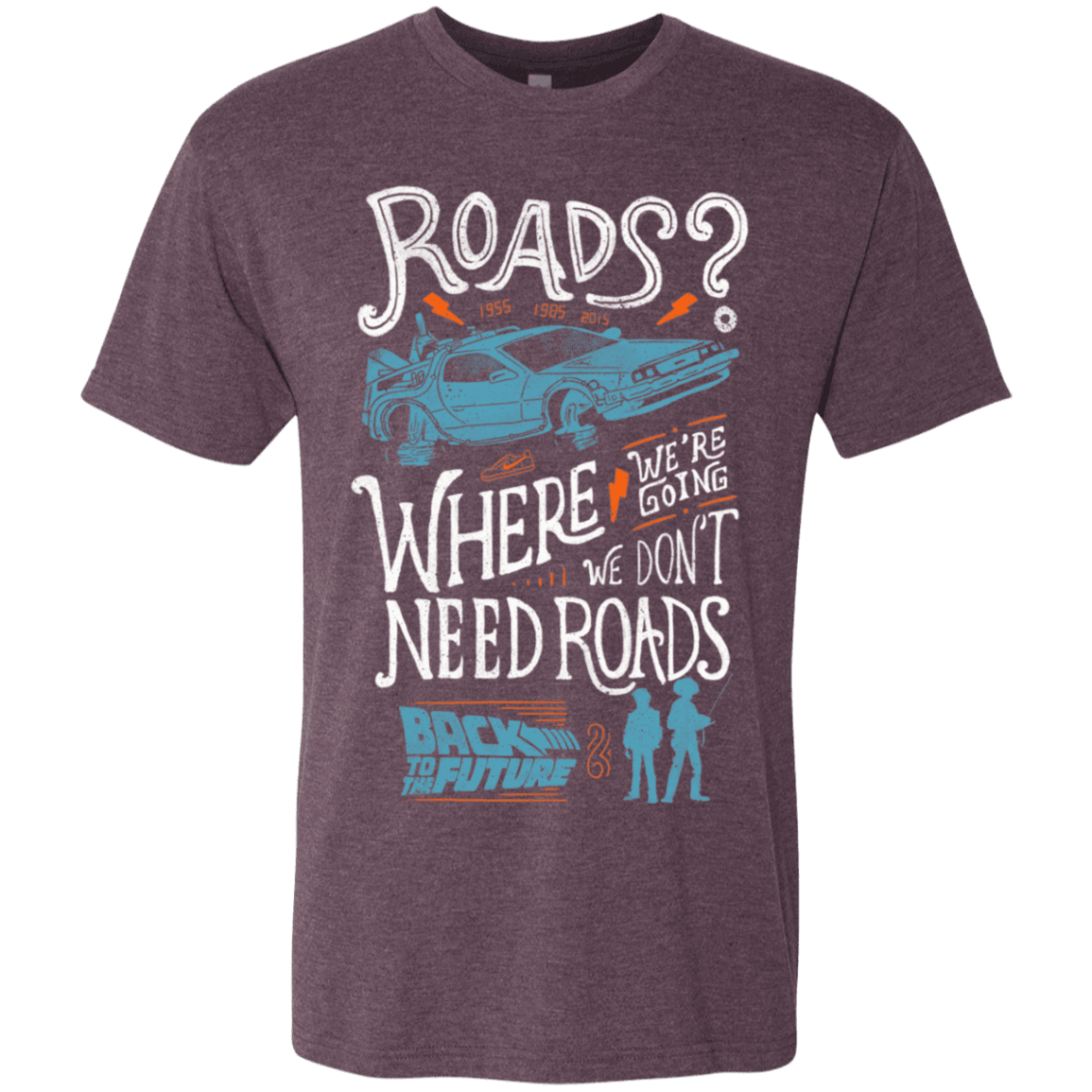 T-Shirts Vintage Purple / S Back to the Future Men's Triblend T-Shirt
