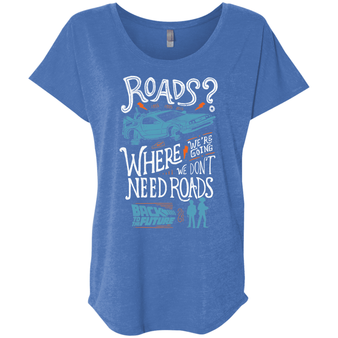 T-Shirts Vintage Royal / X-Small Back to the Future Triblend Dolman Sleeve