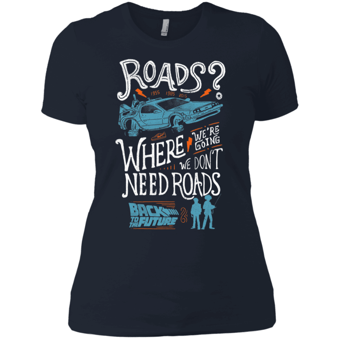 T-Shirts Midnight Navy / X-Small Back to the Future Women's Premium T-Shirt