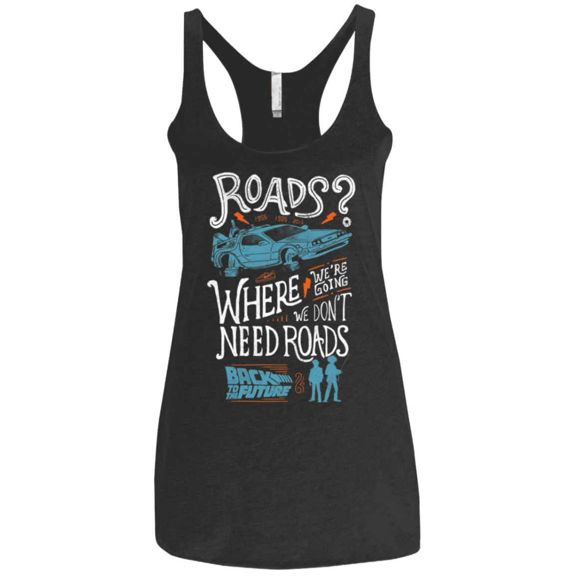 T-Shirts Vintage Black / X-Small Back to the Future Women's Triblend Racerback Tank