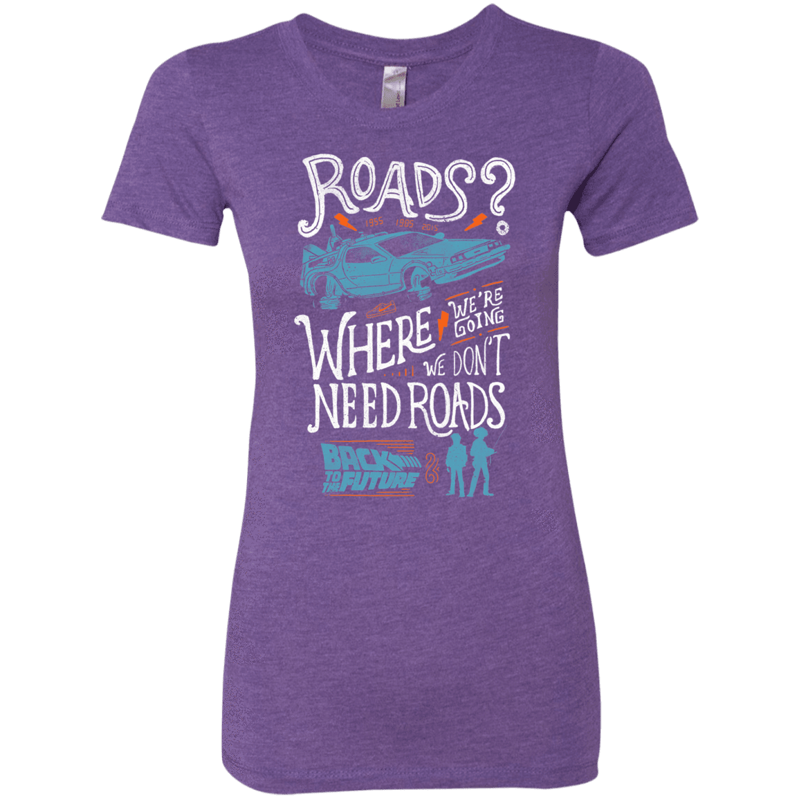 T-Shirts Purple Rush / S Back to the Future Women's Triblend T-Shirt
