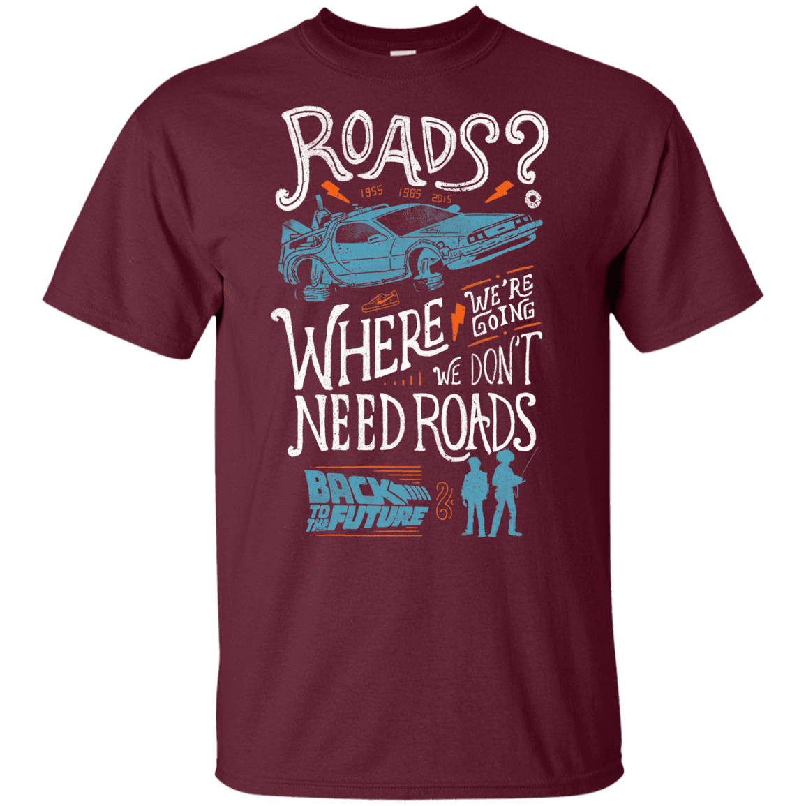 T-Shirts Maroon / YXS Back to the Future Youth T-Shirt