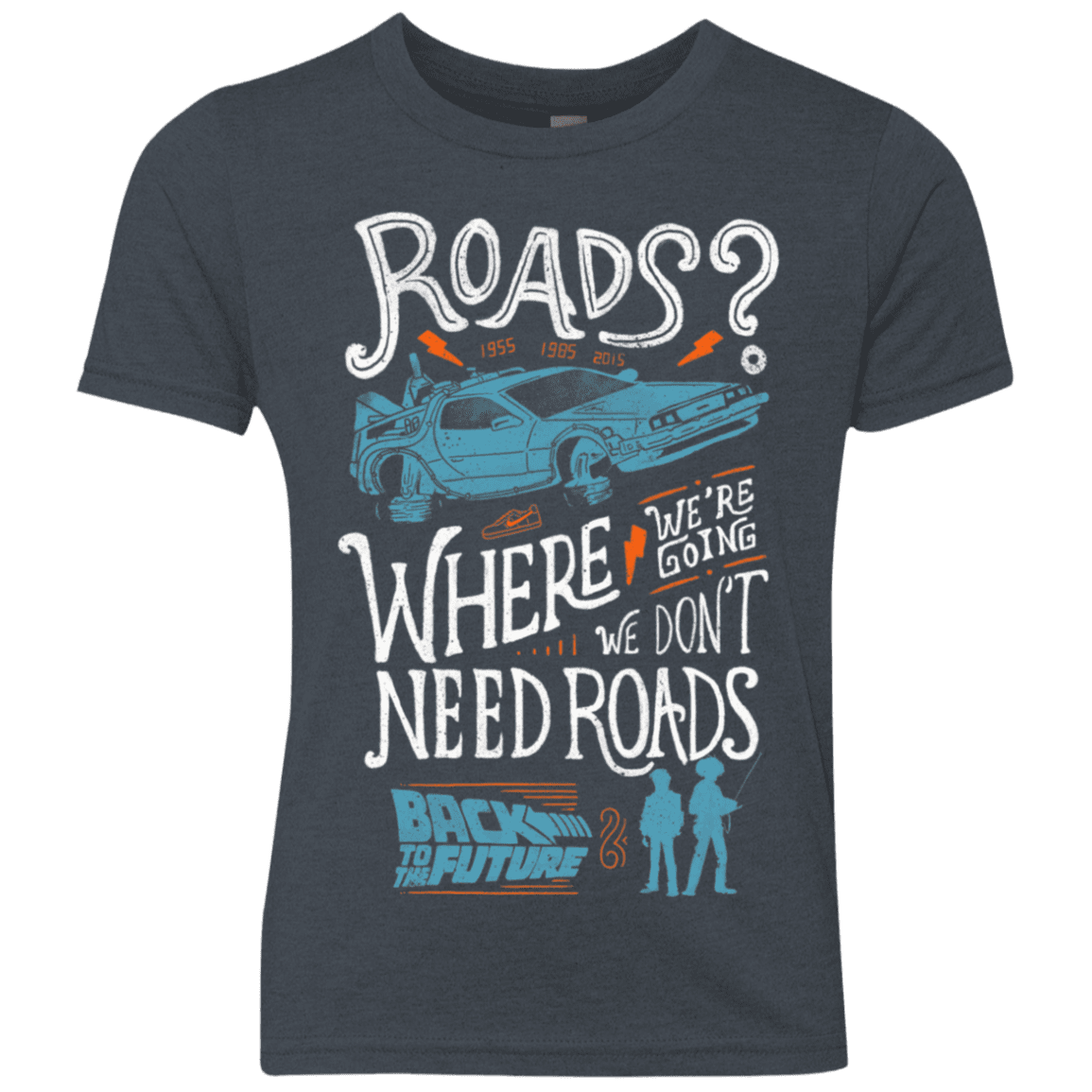 T-Shirts Vintage Navy / YXS Back to the Future Youth Triblend T-Shirt