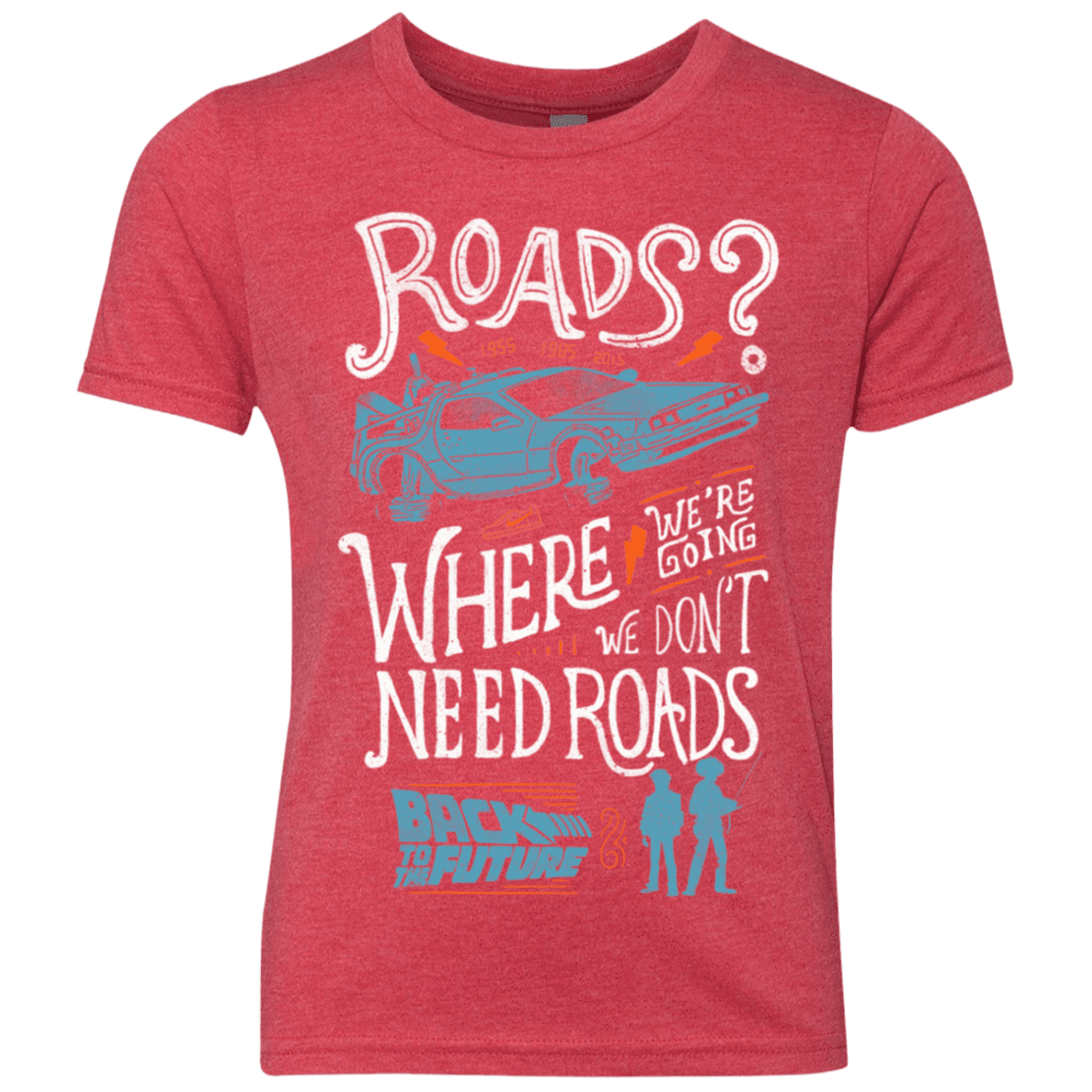 T-Shirts Vintage Red / YXS Back to the Future Youth Triblend T-Shirt