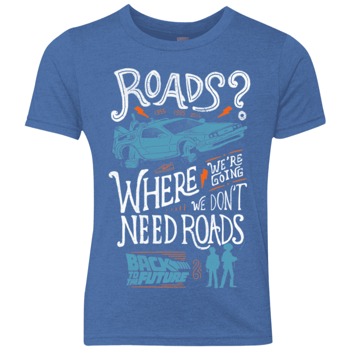 T-Shirts Vintage Royal / YXS Back to the Future Youth Triblend T-Shirt