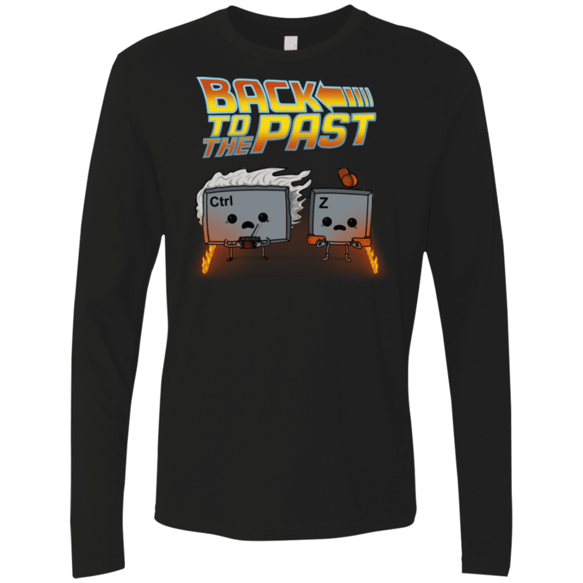 T-Shirts Black / Small Back To The Past Men's Premium Long Sleeve