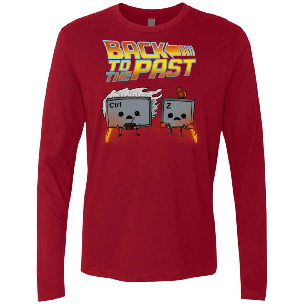 T-Shirts Cardinal / Small Back To The Past Men's Premium Long Sleeve
