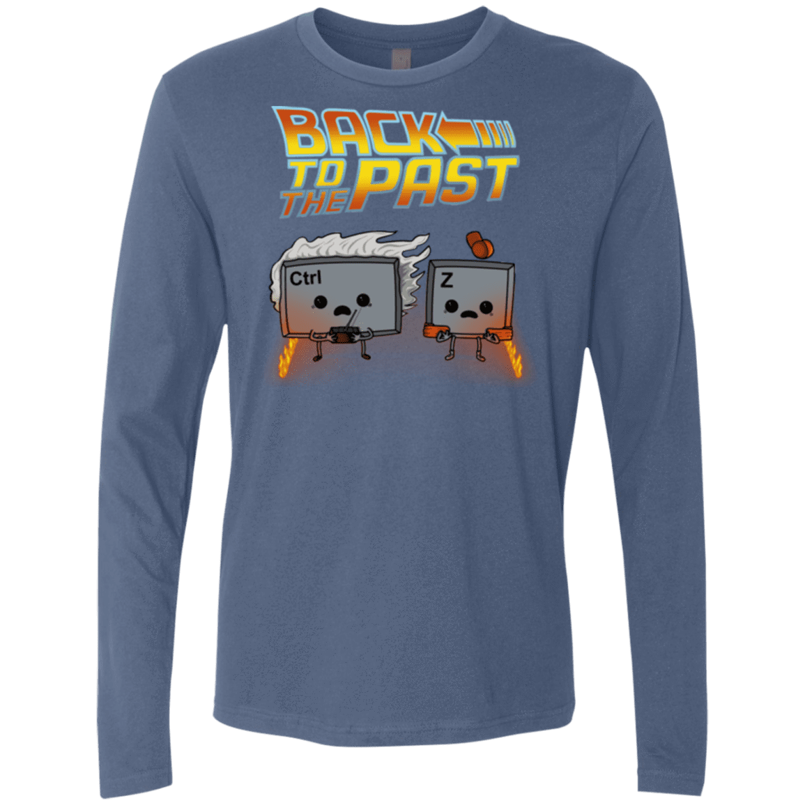 T-Shirts Indigo / Small Back To The Past Men's Premium Long Sleeve