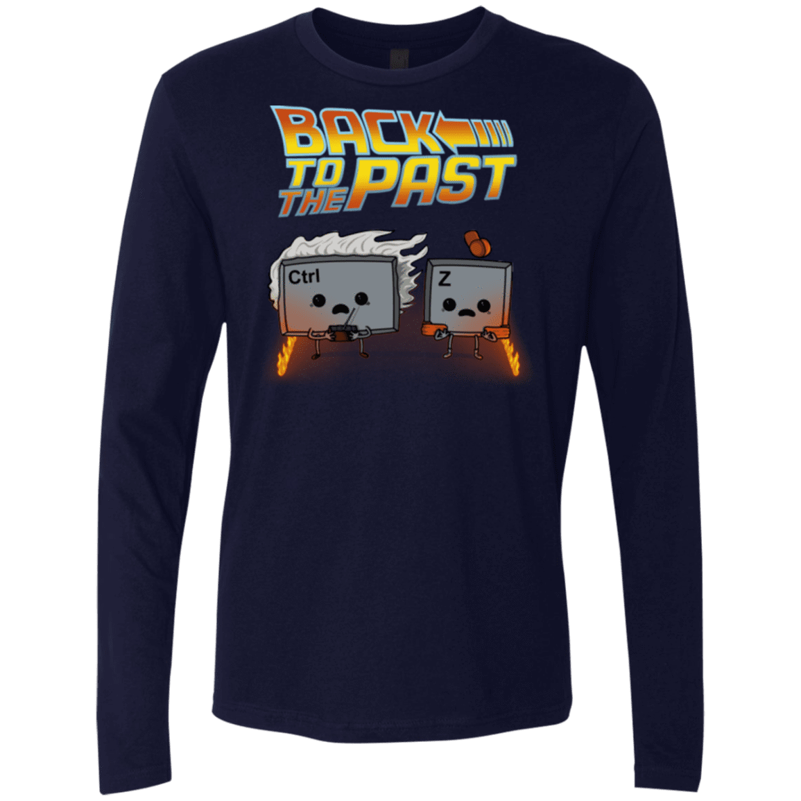 T-Shirts Midnight Navy / Small Back To The Past Men's Premium Long Sleeve