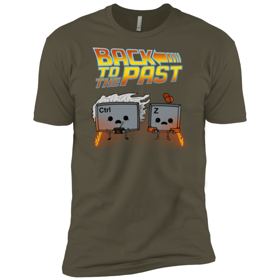 T-Shirts Military Green / X-Small Back To The Past Men's Premium T-Shirt