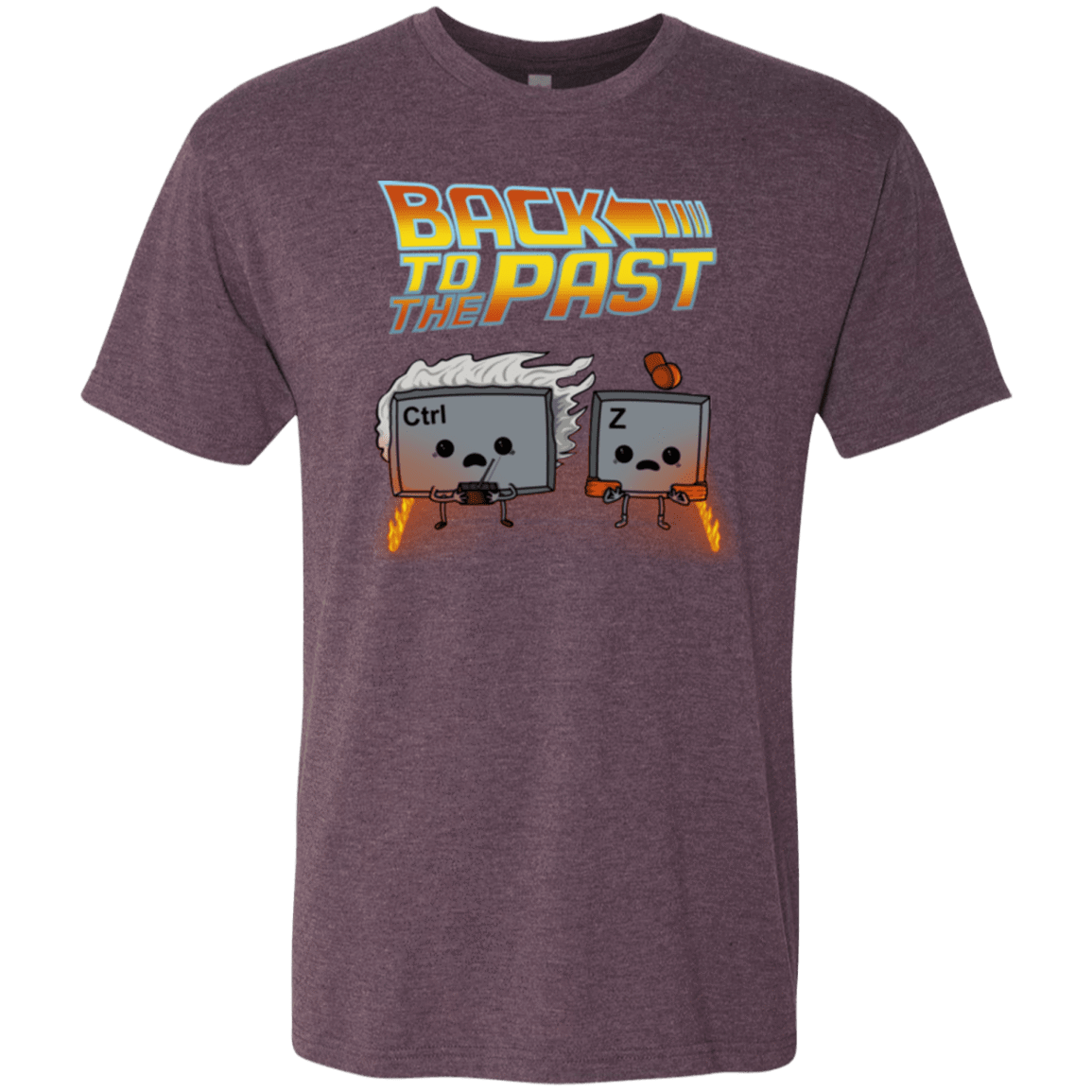 T-Shirts Vintage Purple / Small Back To The Past Men's Triblend T-Shirt