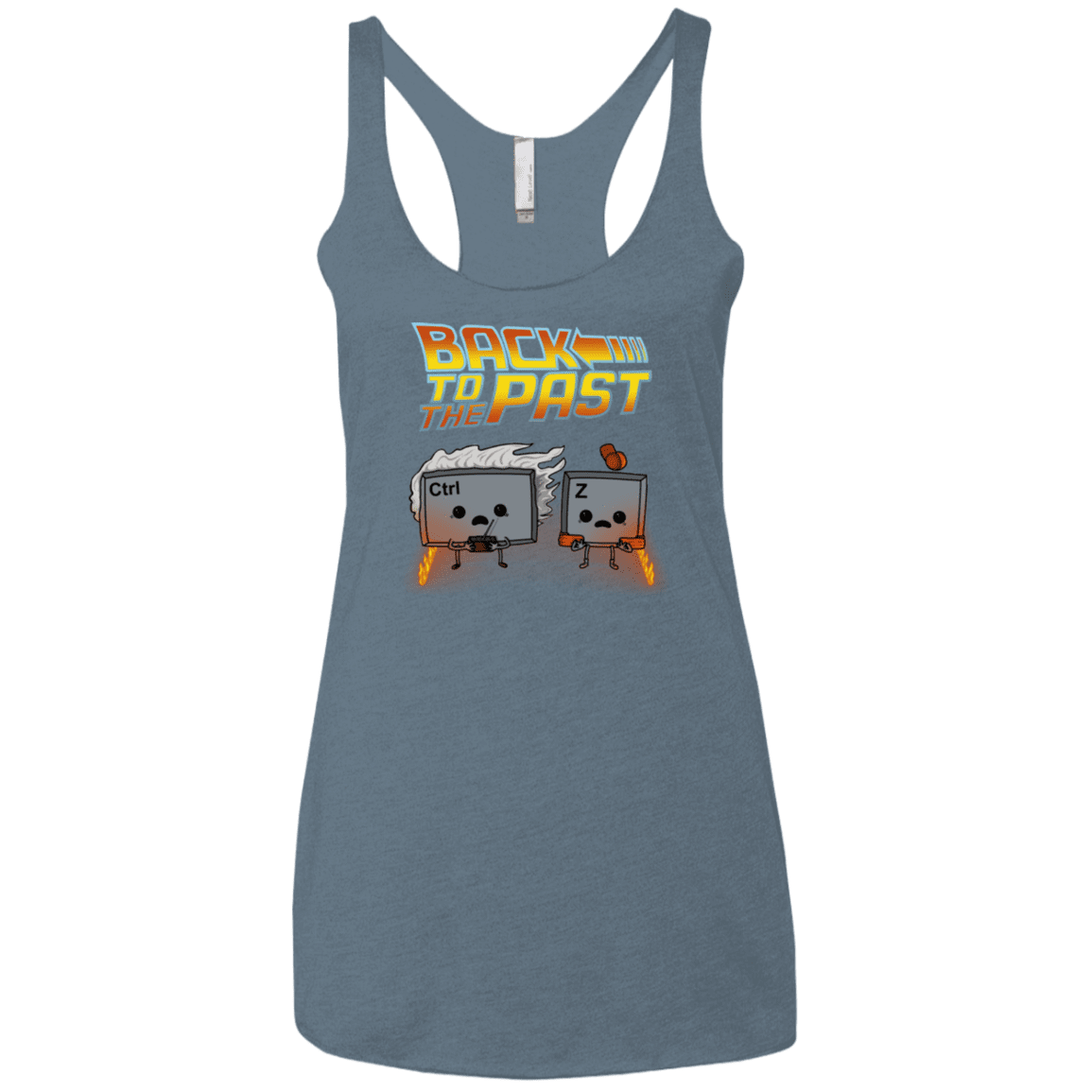 T-Shirts Indigo / X-Small Back To The Past Women's Triblend Racerback Tank