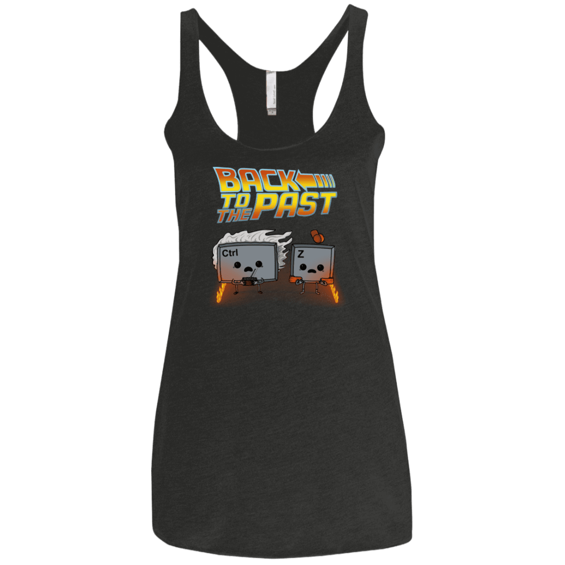 T-Shirts Vintage Black / X-Small Back To The Past Women's Triblend Racerback Tank