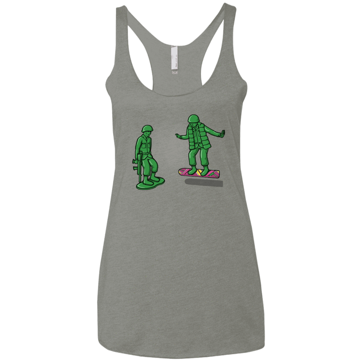 T-Shirts Venetian Grey / X-Small Back Toy The Future Women's Triblend Racerback Tank