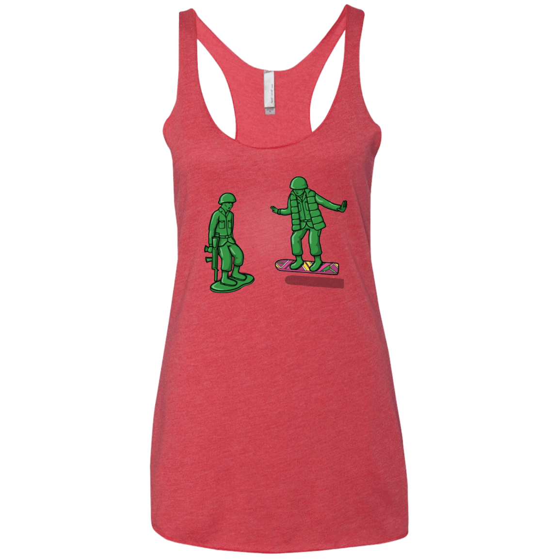 T-Shirts Vintage Red / X-Small Back Toy The Future Women's Triblend Racerback Tank