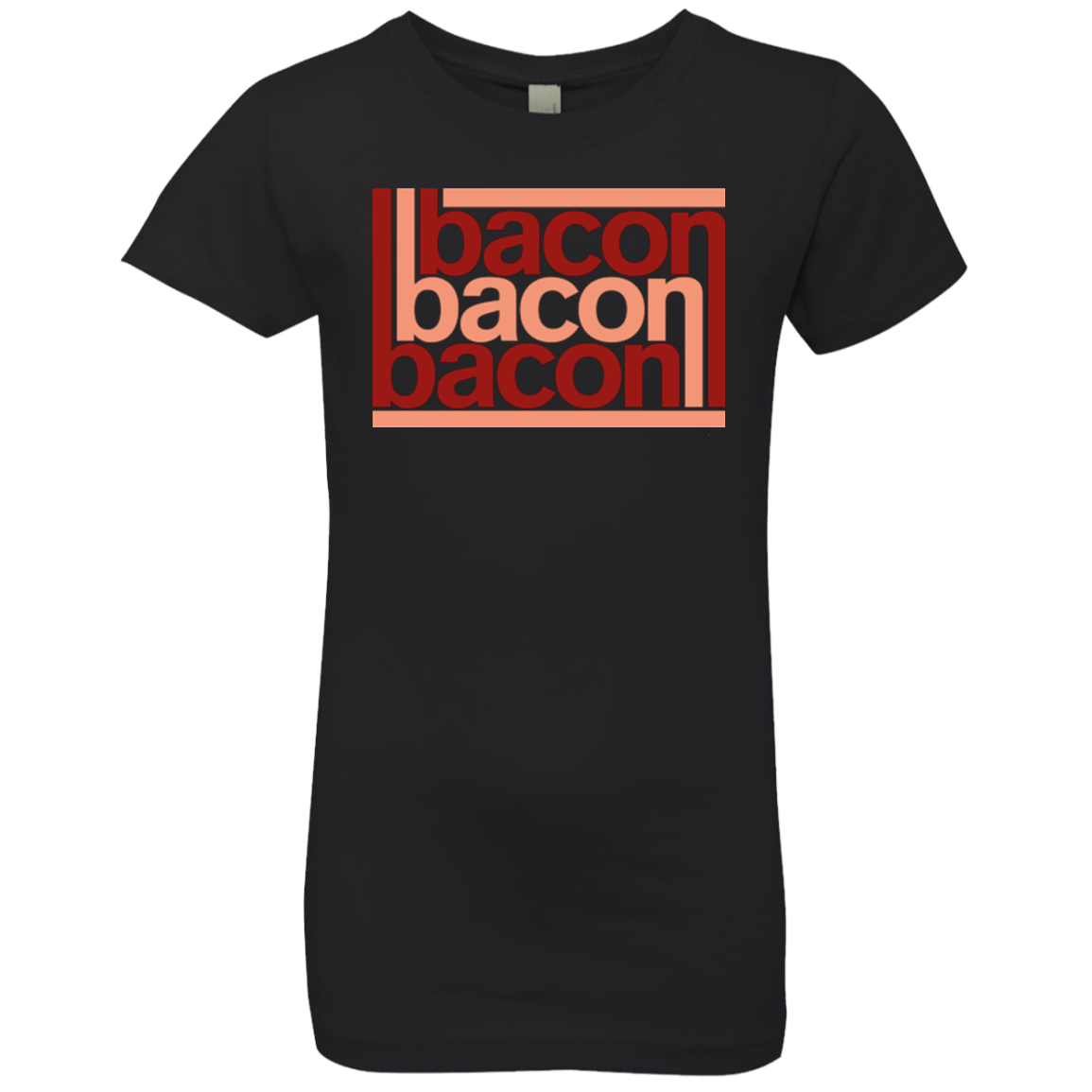 T-Shirts Black / YXS Bacon-Bacon-Bacon Girls Premium T-Shirt