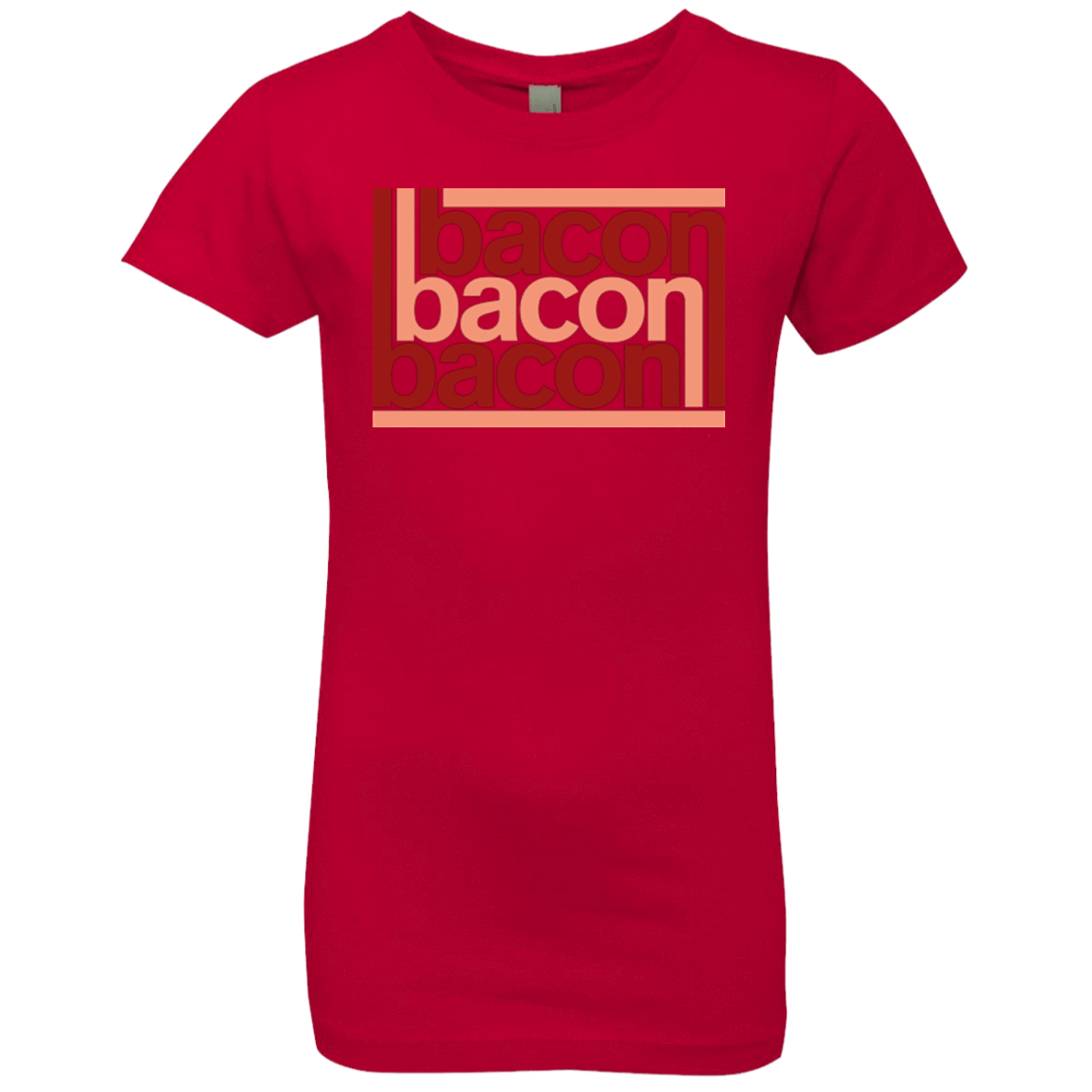 T-Shirts Red / YXS Bacon-Bacon-Bacon Girls Premium T-Shirt