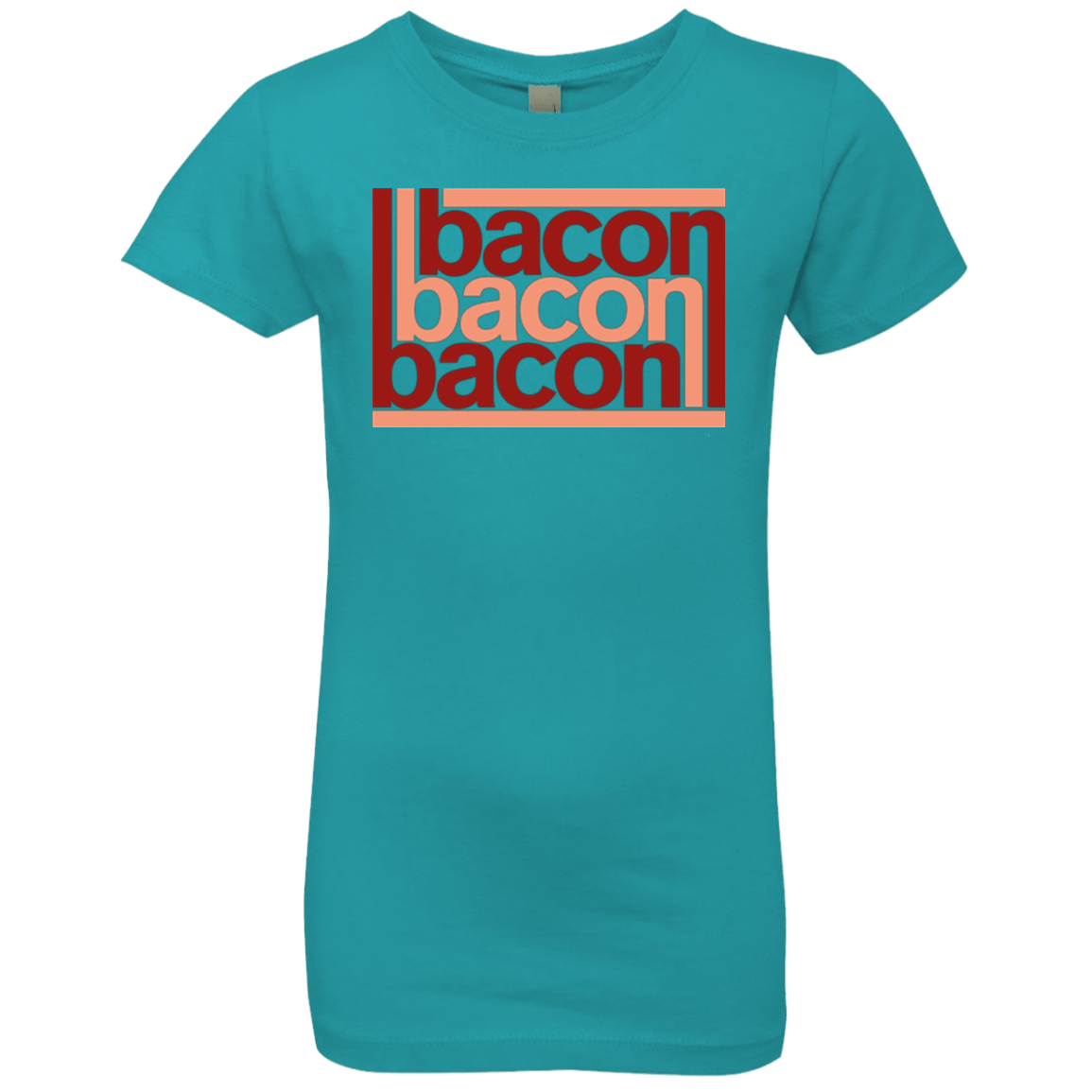 T-Shirts Tahiti Blue / YXS Bacon-Bacon-Bacon Girls Premium T-Shirt