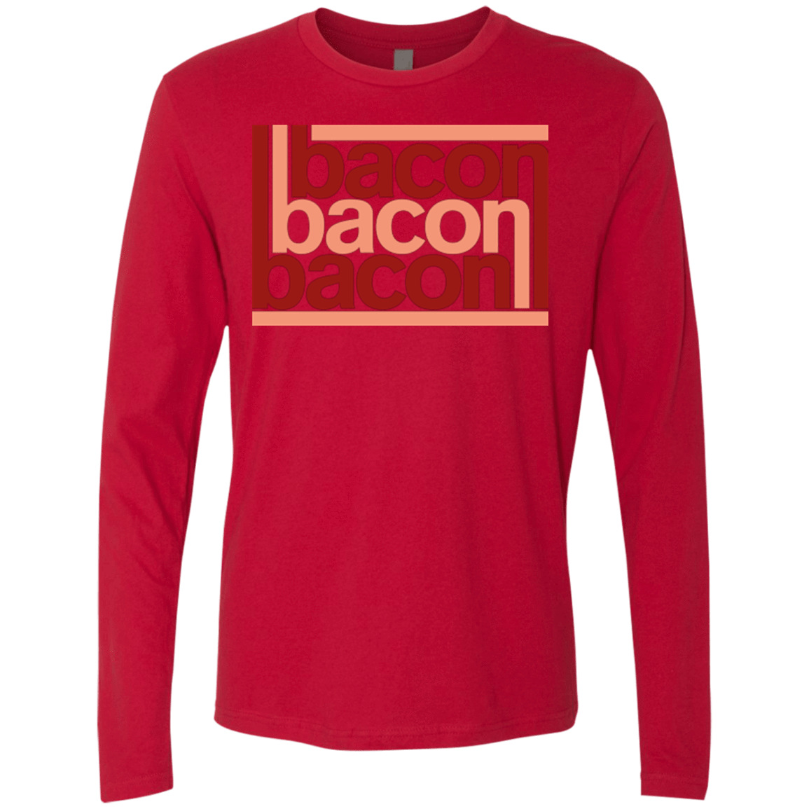 T-Shirts Red / Small Bacon-Bacon-Bacon Men's Premium Long Sleeve