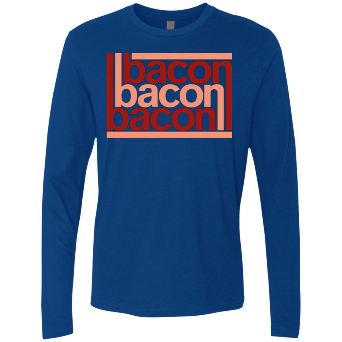 T-Shirts Royal / Small Bacon-Bacon-Bacon Men's Premium Long Sleeve