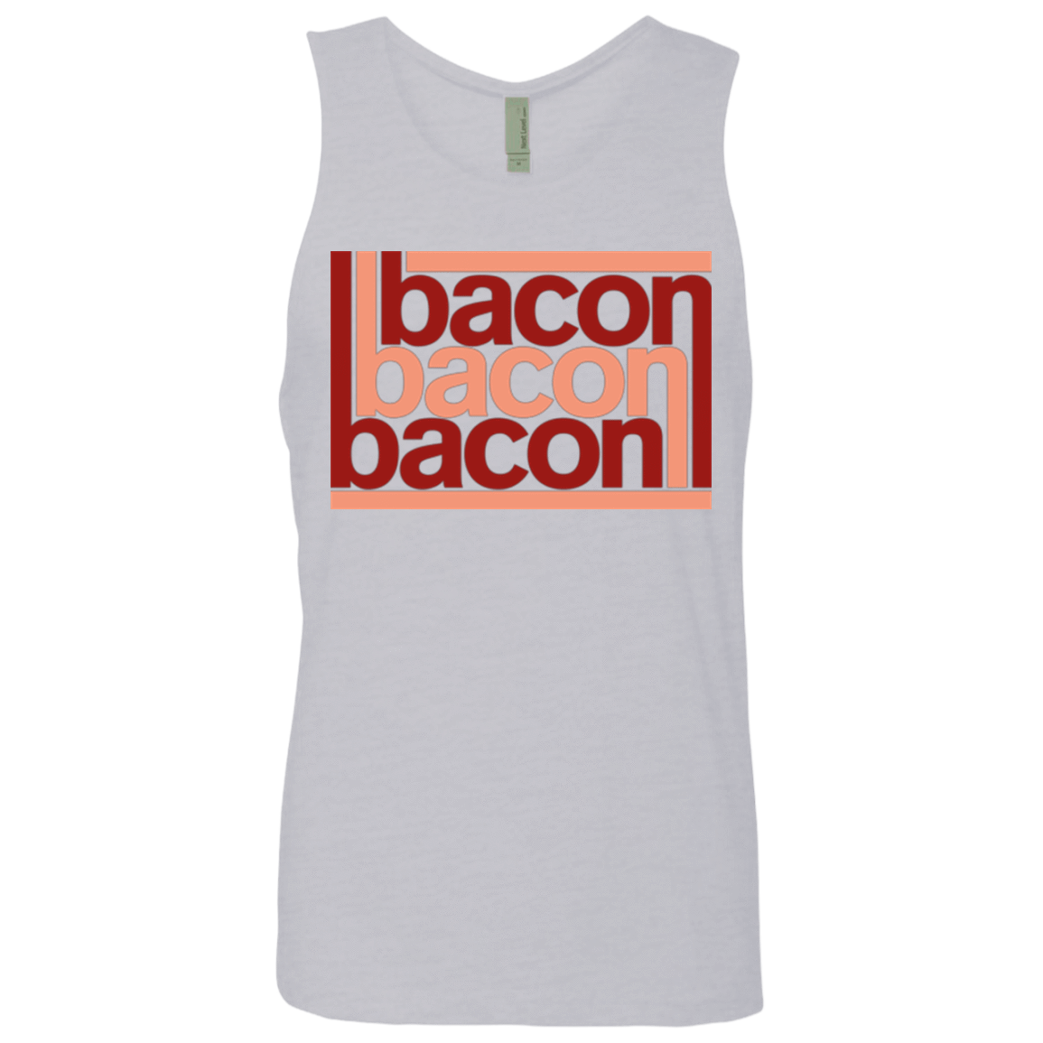 T-Shirts Heather Grey / Small Bacon-Bacon-Bacon Men's Premium Tank Top