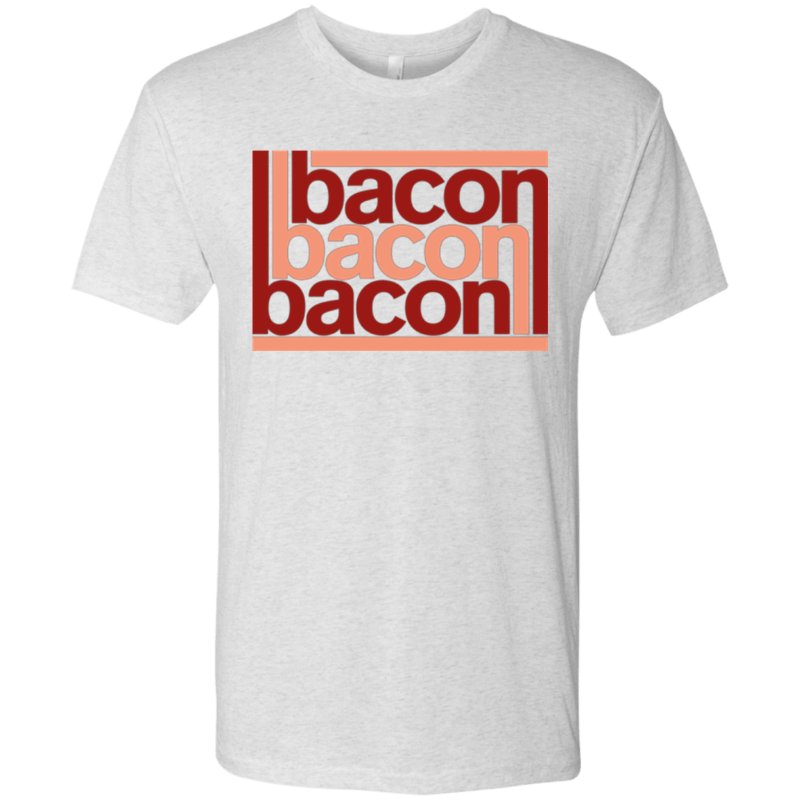 T-Shirts Heather White / Small Bacon-Bacon-Bacon Men's Triblend T-Shirt