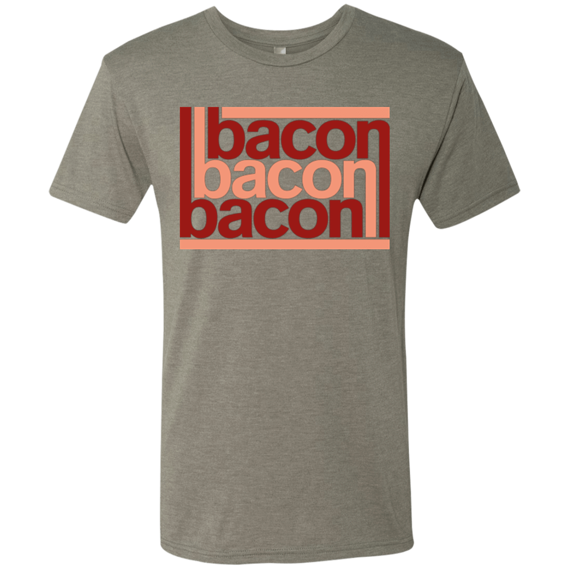 T-Shirts Venetian Grey / Small Bacon-Bacon-Bacon Men's Triblend T-Shirt