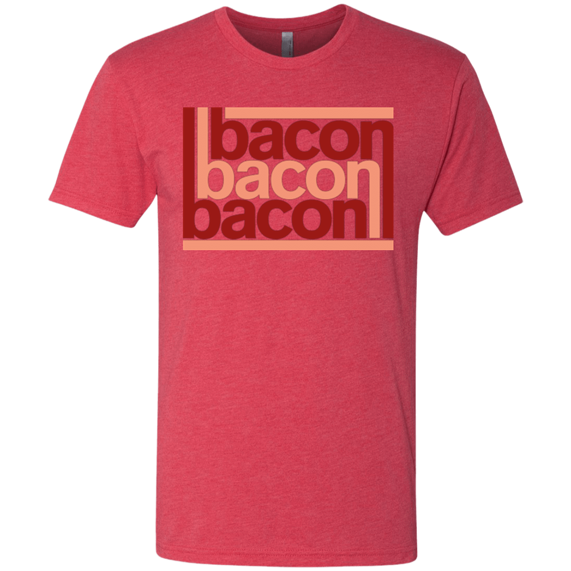 T-Shirts Vintage Red / Small Bacon-Bacon-Bacon Men's Triblend T-Shirt