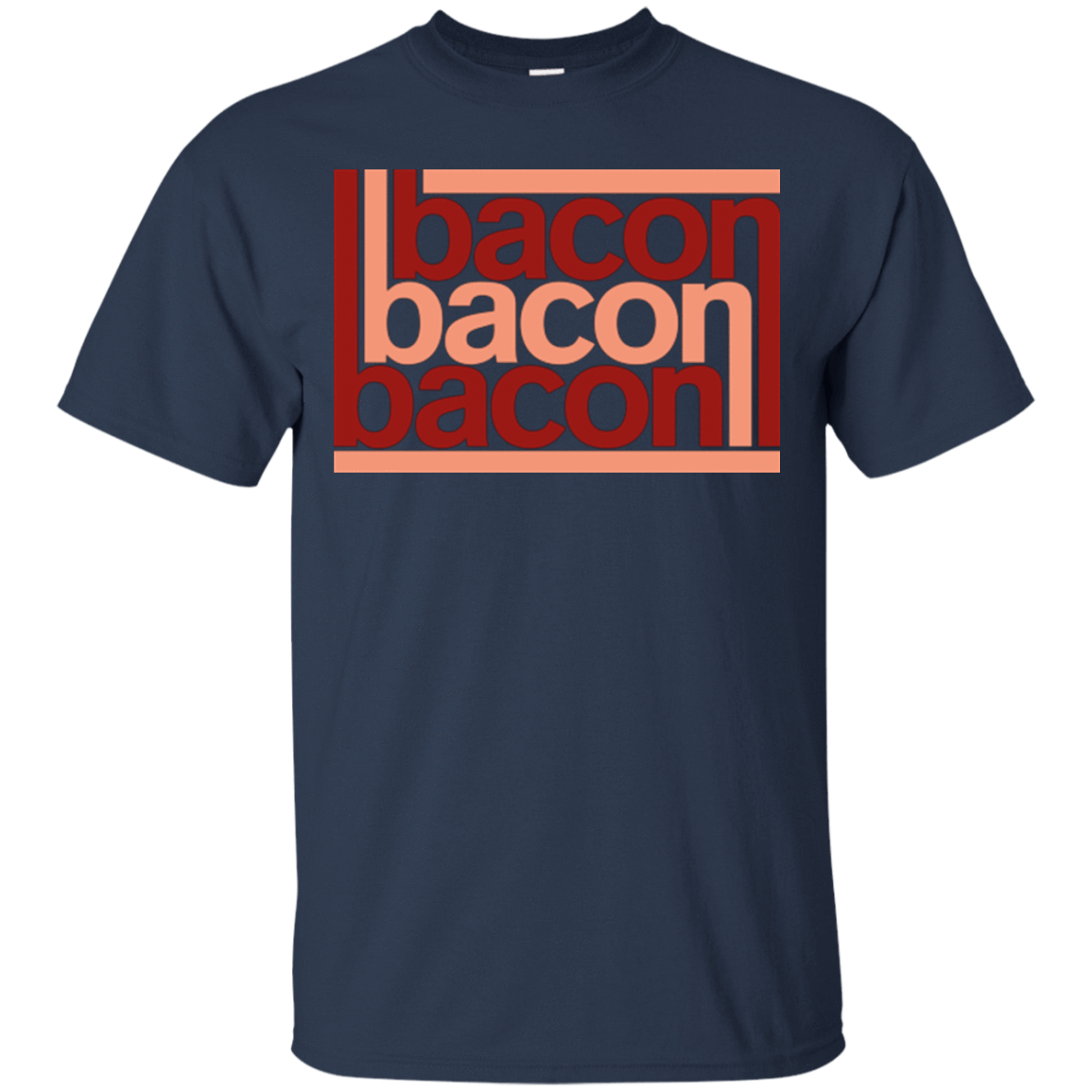 T-Shirts Navy / Small Bacon-Bacon-Bacon T-Shirt